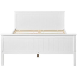 Matteo Sturdy Pine Wood Bed Frame With Headboard And Footboard, Ivory - Suitable For Kids Bedroom - thumbnail 2