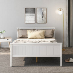 Matteo Sturdy Pine Wood Bed Frame With Headboard And Footboard, Ivory - Suitable For Kids Bedroom - thumbnail 8