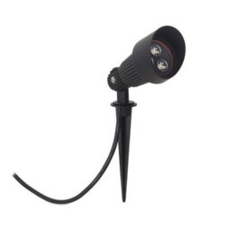 Luminosa Lighting Luminosa Minimal Green Led 3 Light Outdoor Spotlight Black Ip65