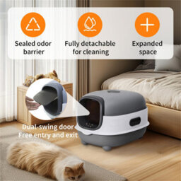 Bingopaw 56X34X38Cm Cat Litter Box Enclosed With Scoop Odor Defensive Hooded Litter Tray - thumbnail 5