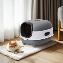 Bingopaw 56X34X38Cm Cat Litter Box Enclosed With Scoop Odor Defensive Hooded Litter Tray - thumbnail 9
