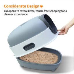 Bingopaw 56X34X38Cm Cat Litter Box Enclosed With Scoop Odor Defensive Hooded Litter Tray - thumbnail 4