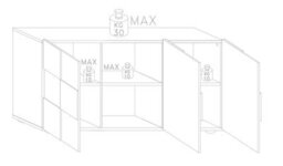 FurniComp LTD Furnicomp Giulia 3 Door Oak Sideboard With Mirrors - thumbnail 3