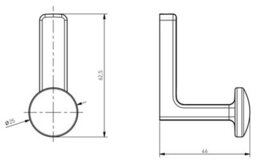 B2C Coat Hat Hooks Twin Robe Door Dress Bathroom Towel Bag Wall Hanger Brushed Steel Arco - thumbnail 4