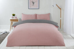 Brights Reversible Duvet - Blush Pink / Grey - thumbnail 2