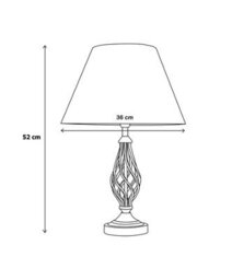 Lighting Supermarket Kingswood Barley Twist Traditional Table Lamp & Shade - Satin Silver - thumbnail 5