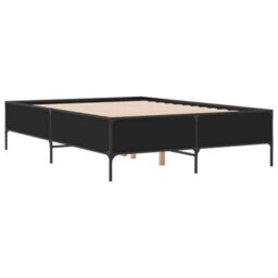 Berkfield Bed Frame Without Mattress Black 135X190 Cm Double - thumbnail 3