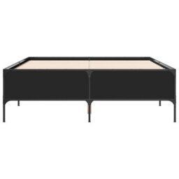 Berkfield Bed Frame Without Mattress Black 135X190 Cm Double - thumbnail 4