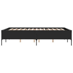 Berkfield Bed Frame Without Mattress Black 135X190 Cm Double - thumbnail 5