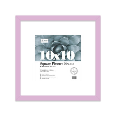 "10X10"" Lilac Picture Frame - 10X10"" Square Frame With 8X8"" Mount For 10X10""/8X8"" Pictures Art Deco Style Wall Art, 1 Pack" - image 1