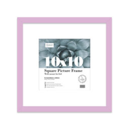 "10X10"" Lilac Picture Frame - 10X10"" Square Frame With 8X8"" Mount For 10X10""/8X8"" Pictures Art Deco Style Wall Art, 1 Pack" - thumbnail 1