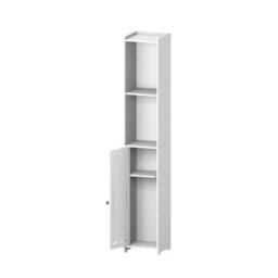 Slim Tall White Bathroom Storage Cabinet