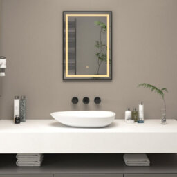 Royal Bathrooms Oslo 500 X 700mm Black Led Framed Rectangle Bathroom Led Mirror With Demister Pad & Touch Sensor - thumbnail 9