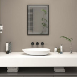 Royal Bathrooms Oslo 500 X 700mm Black Led Framed Rectangle Bathroom Led Mirror With Demister Pad & Touch Sensor - thumbnail 3