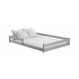 Arte Grey Fini Eu Double Bed W147Cm X H29Cm X D208Cm - Montessori-Optimised Urban Elegance - thumbnail 1