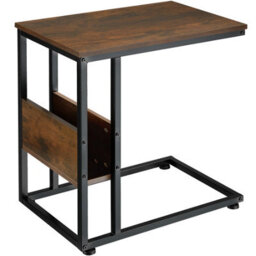 Tectake Bedside Table Wigan - Industrial Style, With Side Compartment, 55 X 36.5 X 60 Cm - Industrial Wood Dark, Rustic - thumbnail 8