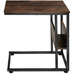 Tectake Bedside Table Wigan - Industrial Style, With Side Compartment, 55 X 36.5 X 60 Cm - Industrial Wood Dark, Rustic - thumbnail 2