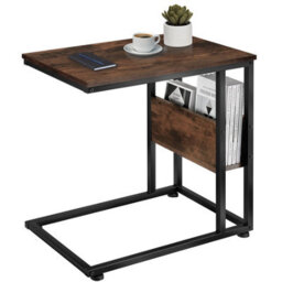 Tectake Bedside Table Wigan - Industrial Style, With Side Compartment, 55 X 36.5 X 60 Cm - Industrial Wood Dark, Rustic - thumbnail 6