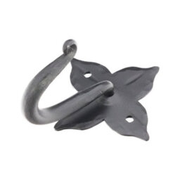 Spira Brass Floret Coat Hook Matt Black Finish - thumbnail 2