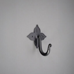 Spira Brass Floret Coat Hook Matt Black Finish - thumbnail 3