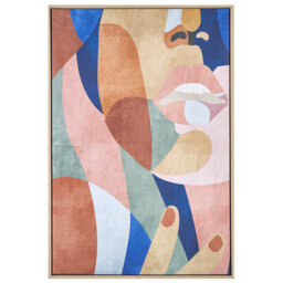 Beliani Canvas Bitetto Feminine Motif 63 X 99 Cm Multicolour - thumbnail 1