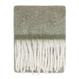 furn. Furn Cozy Woven Tasselled Throw, Green, 140 X 180Cm