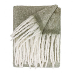 furn. Furn Cozy Woven Tasselled Throw, Green, 140 X 180Cm - thumbnail 2