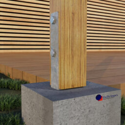 Gezu Impex Heavy Duty Fence Pergola Post Hot Dip Galvanised Concrete Support  - 116 X 116 X 600 mm (Pack Of 8) - thumbnail 5