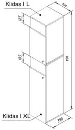 Vcm Bathroom Furniture High Cabinet Dreso White H. 184 X W 35X D. 39 Cm - thumbnail 4