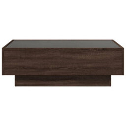 Berkfield Coffee Table With Led Brown Oak 90X50X30 Cm Engineered Wood - thumbnail 6