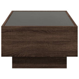 Berkfield Coffee Table With Led Brown Oak 90X50X30 Cm Engineered Wood - thumbnail 7