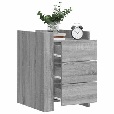 Berkfield Bedside Cabinet Grey Sonoma 45X50X65 Cm Engineered Wood - image 1
