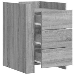 Berkfield Bedside Cabinet Grey Sonoma 45X50X65 Cm Engineered Wood - thumbnail 8