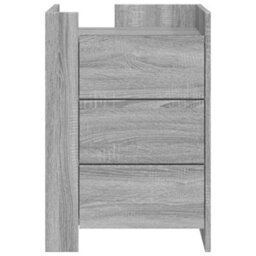 Berkfield Bedside Cabinet Grey Sonoma 45X50X65 Cm Engineered Wood - thumbnail 4