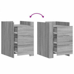 Berkfield Bedside Cabinet Grey Sonoma 45X50X65 Cm Engineered Wood - thumbnail 7