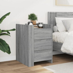 Berkfield Bedside Cabinet Grey Sonoma 45X50X65 Cm Engineered Wood - thumbnail 3