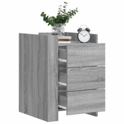 Berkfield Bedside Cabinet Grey Sonoma 45X50X65 Cm Engineered Wood - thumbnail 1