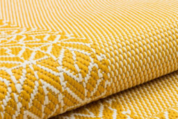 Yellow Bordered Modern Easy To Clean Rug For Dining Room-160Cm X 230Cm - thumbnail 2