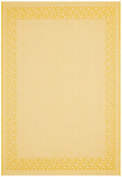 Yellow Bordered Modern Easy To Clean Rug For Dining Room-160Cm X 230Cm - thumbnail 1