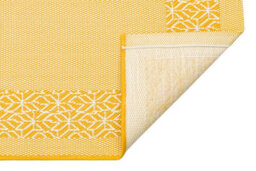Yellow Bordered Modern Easy To Clean Rug For Dining Room-160Cm X 230Cm - thumbnail 3