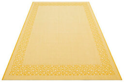 Yellow Bordered Modern Easy To Clean Rug For Dining Room-160Cm X 230Cm - thumbnail 5