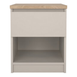 Furniture To Go Naia Bedside 1 Drawer 1 Shelf In Cashmere Jackson Hickory (W) 49.5 X  (H) 40.4 X (D) 40Cm - thumbnail 3