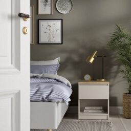 Furniture To Go Naia Bedside 1 Drawer 1 Shelf In Cashmere Jackson Hickory (W) 49.5 X  (H) 40.4 X (D) 40Cm - thumbnail 1