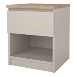 Furniture To Go Naia Bedside 1 Drawer 1 Shelf In Cashmere Jackson Hickory (W) 49.5 X  (H) 40.4 X (D) 40Cm - thumbnail 4