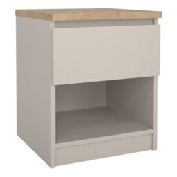 Furniture To Go Naia Bedside 1 Drawer 1 Shelf In Cashmere Jackson Hickory (W) 49.5 X  (H) 40.4 X (D) 40Cm - thumbnail 2