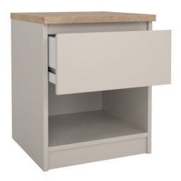 Furniture To Go Naia Bedside 1 Drawer 1 Shelf In Cashmere Jackson Hickory (W) 49.5 X  (H) 40.4 X (D) 40Cm - thumbnail 5