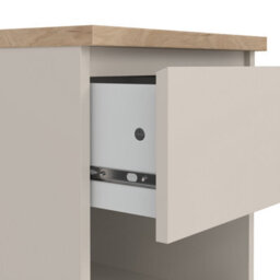 Furniture To Go Naia Bedside 1 Drawer 1 Shelf In Cashmere Jackson Hickory (W) 49.5 X  (H) 40.4 X (D) 40Cm - thumbnail 6