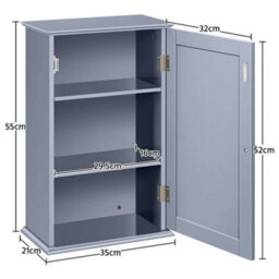 Gray Bathroom Wall Medicine Cabinet - thumbnail 2