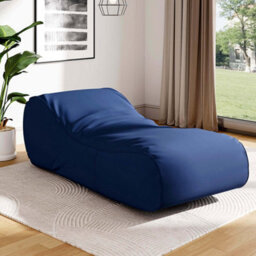 Living And Home Blue Comfy Floor Chair Bed Lounger W 1800 X D 800 X H 650 mm - thumbnail 1