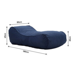 Living And Home Blue Comfy Floor Chair Bed Lounger W 1800 X D 800 X H 650 mm - thumbnail 5